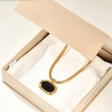 Liquid Enamel Pendant Necklace – Original Minimalist Luxury Collarbone Chain