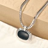 Liquid Enamel Pendant Necklace – Original Minimalist Luxury Collarbone Chain