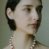 Natural Pearl Knotted Leather Necklace
