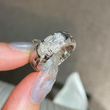 Heavyweight Geometric Mosaic Pavé Band Ring