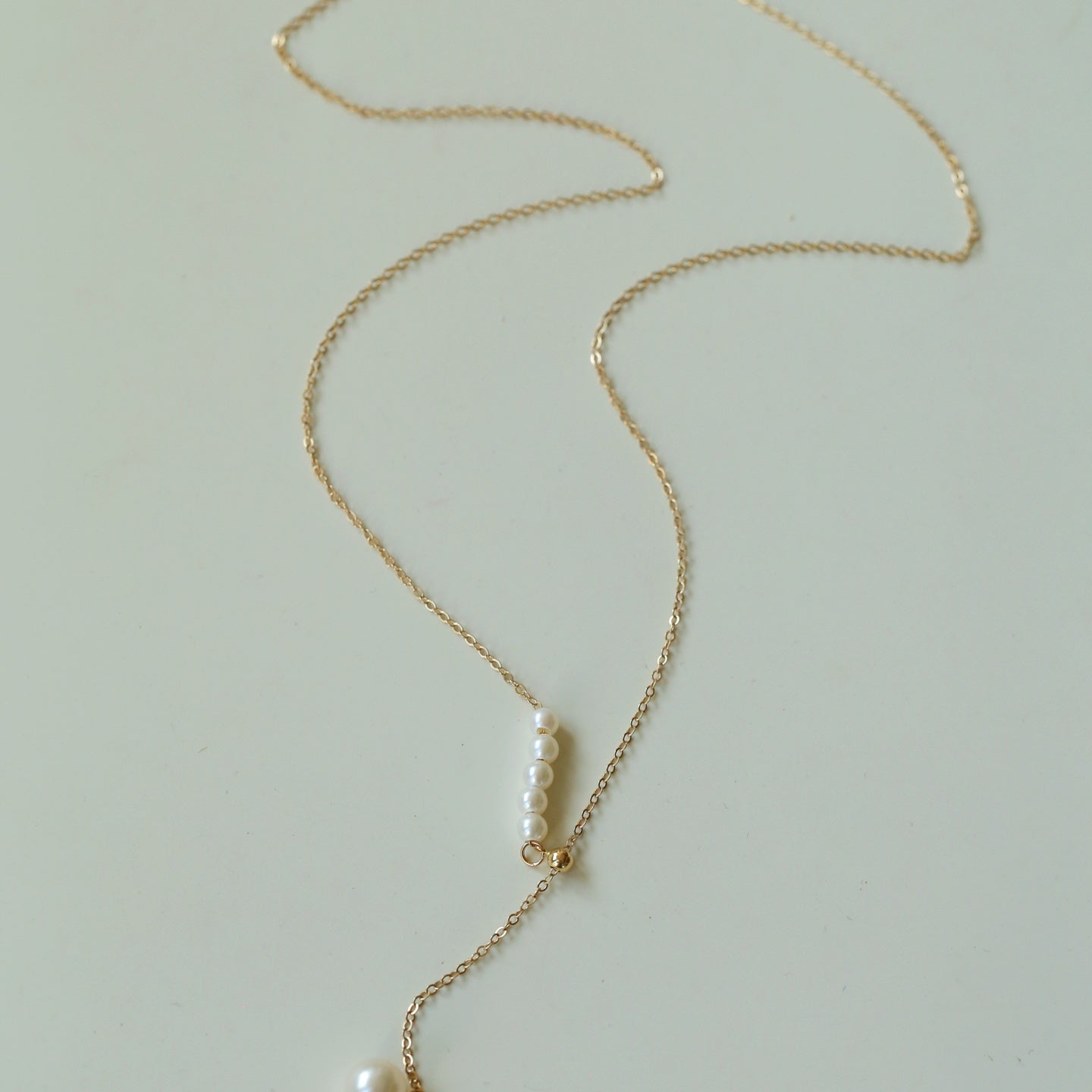 Y - chain Pearl Pendant Necklace - floysun