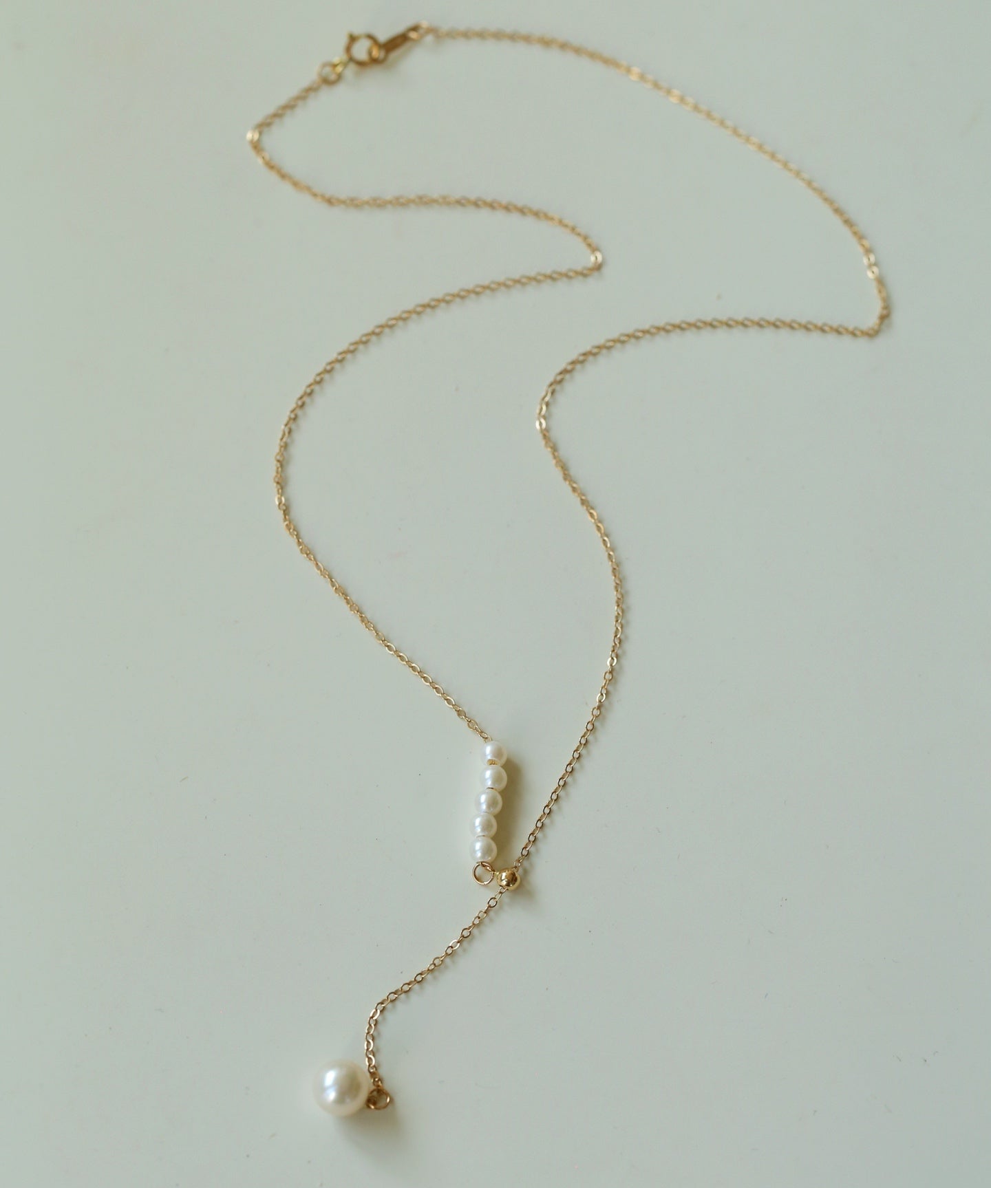 Y - chain Pearl Pendant Necklace - floysun