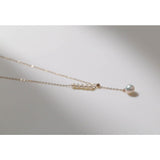 Y-chain Pearl Pendant Necklace - floysun