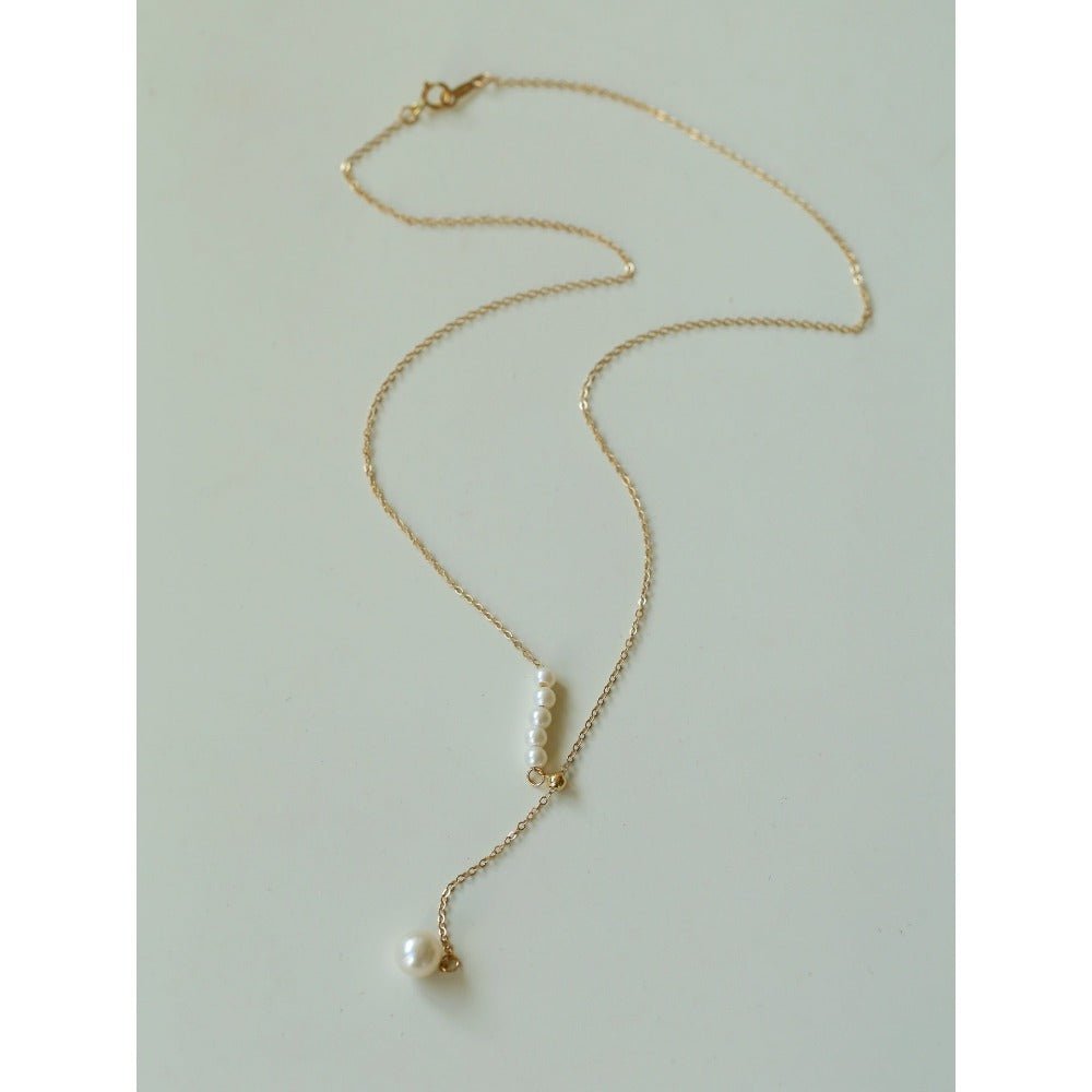 Y-chain Pearl Pendant Necklace - floysun