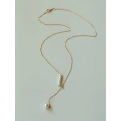 Y-chain Pearl Pendant Necklace - floysun