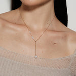 Y - chain Pearl Pendant Necklace - floysun