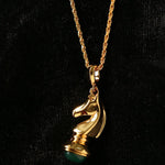 Year of the Horse Knight Pendant Necklace - floysun
