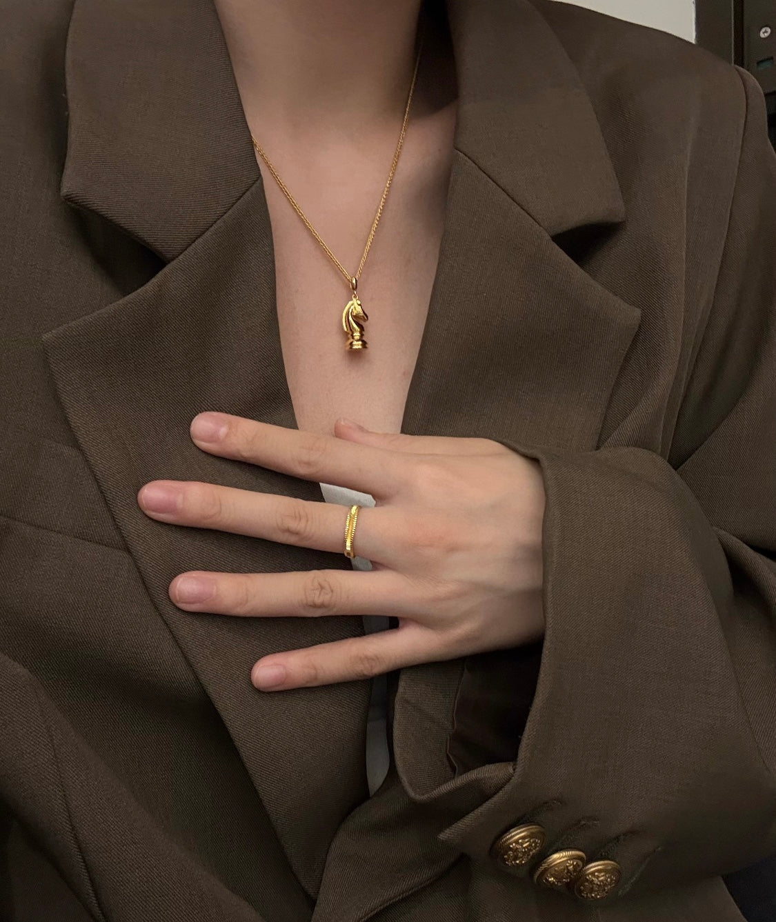 Year of the Horse Knight Pendant Necklace - floysun