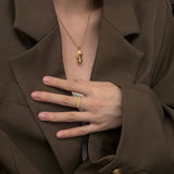 Year of the Horse Knight Pendant Necklace - floysun