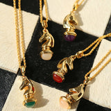 Year of the Horse Knight Pendant Necklace - floysun