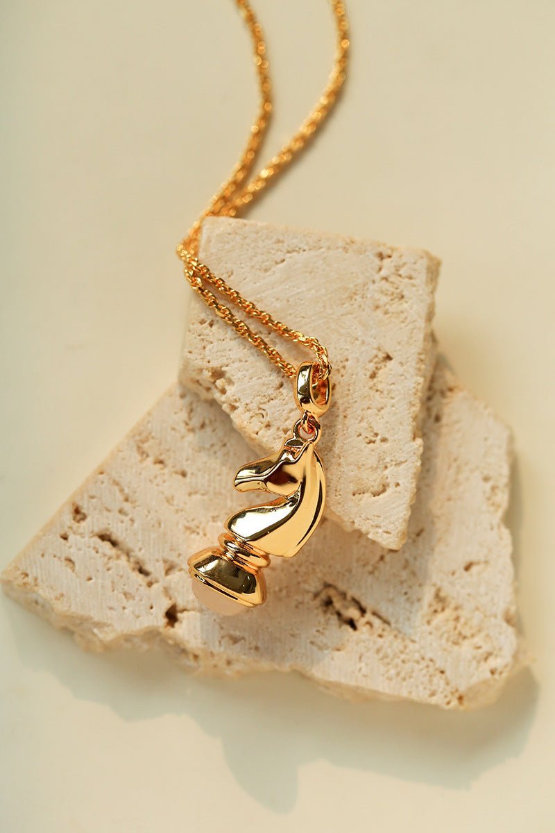 Year of the Horse Knight Pendant Necklace - floysun