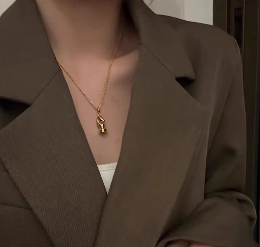 Year of the Horse Knight Pendant Necklace - floysun