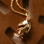 Year of the Horse Knight Pendant Necklace - floysun