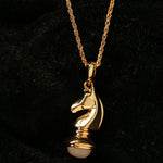 Year of the Horse Knight Pendant Necklace - floysun