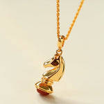 Year of the Horse Knight Pendant Necklace - floysun