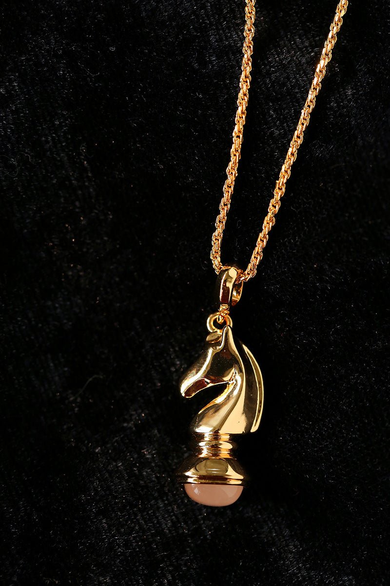 Year of the Horse Knight Pendant Necklace - floysun