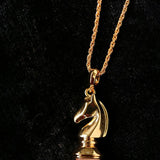 Year of the Horse Knight Pendant Necklace - floysun