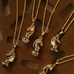 Year of the Horse Knight Pendant Necklace - floysun
