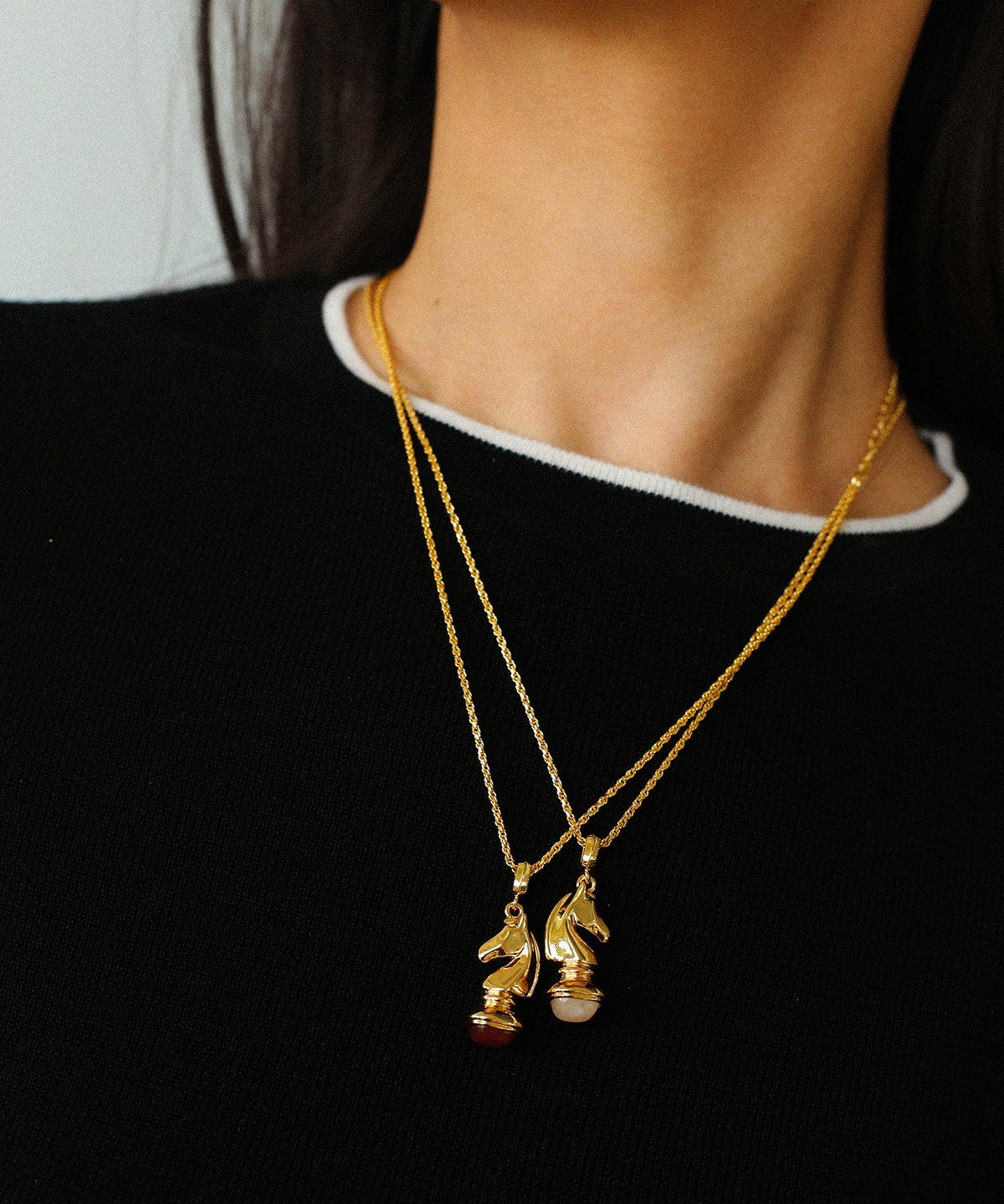 Year of the Horse Knight Pendant Necklace - floysun
