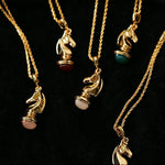Year of the Horse Knight Pendant Necklace - floysun