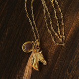 Year of the Horse Talisman Horse Head Tassel Necklace - floysun