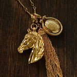 Year of the Horse Talisman Horse Head Tassel Necklace - floysun