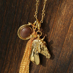 Year of the Horse Talisman Horse Head Tassel Necklace - floysun