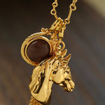 Year of the Horse Talisman Horse Head Tassel Necklace - floysun