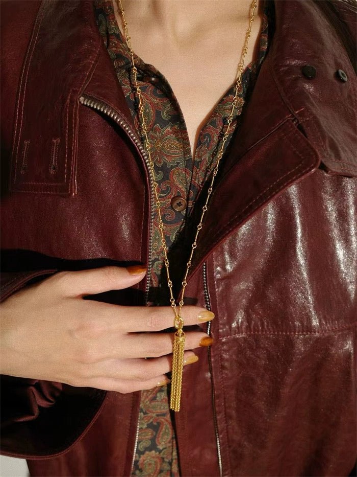 Year of the Horse Talisman Horse Head Tassel Necklace - floysun