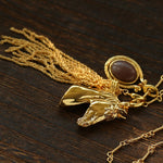Year of the Horse Talisman Horse Head Tassel Necklace - floysun