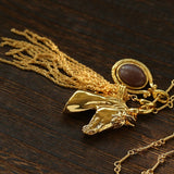 Year of the Horse Talisman Horse Head Tassel Necklace - floysun