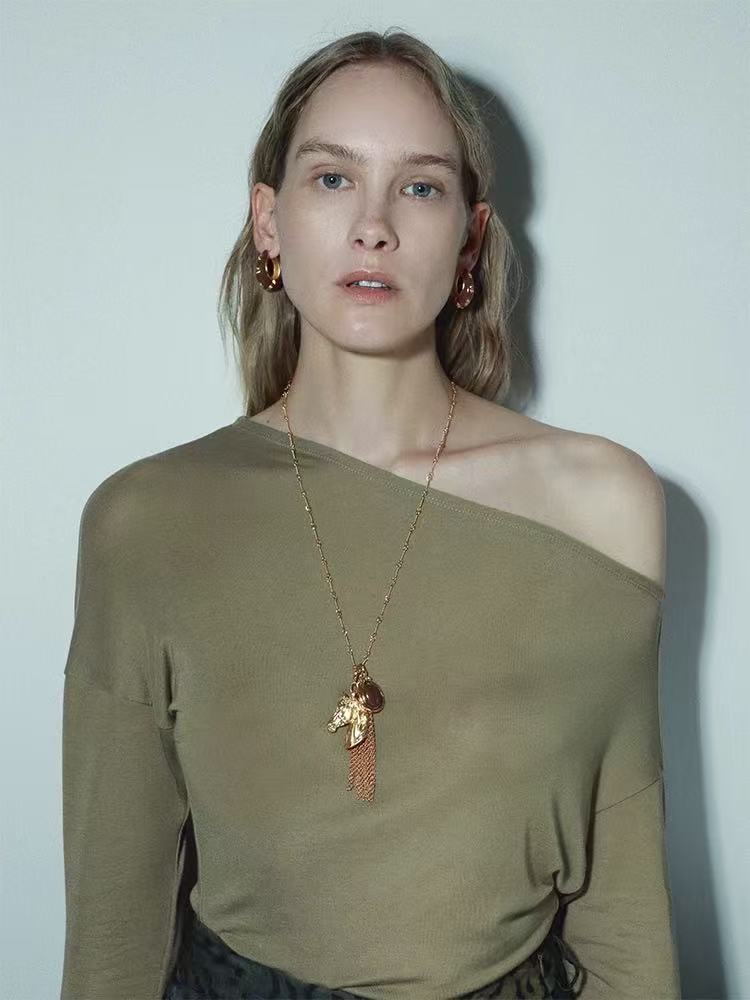 Year of the Horse Talisman Horse Head Tassel Necklace - floysun