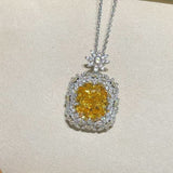 Yellow Lab - Grown Diamond Pendant Necklace - floysun