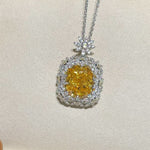 Yellow Lab - Grown Diamond Pendant Necklace - floysun