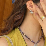 Zebra Enamel Beaded Necklace - floysun