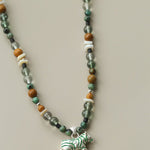 Zebra Enamel Beaded Necklace - floysun