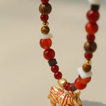 Zebra Enamel Beaded Necklace - floysun