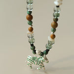 Zebra Enamel Beaded Necklace - floysun