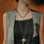 Zebra Enamel Beaded Necklace - floysun