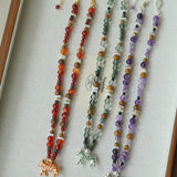 Zebra Enamel Beaded Necklace - floysun