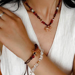 Zebra Enamel Beaded Necklace - floysun