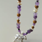 Zebra Enamel Beaded Necklace - floysun