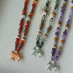 Zebra Enamel Beaded Necklace - floysun