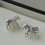Zebra Enamel Stud Earrings - floysun