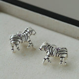 Zebra Enamel Stud Earrings - floysun