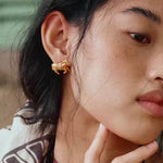 Zebra Enamel Stud Earrings - floysun