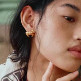 Zebra Enamel Stud Earrings - floysun