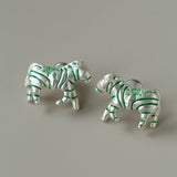 Zebra Enamel Stud Earrings - floysun