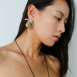 Zebra Stone Tassel Earrings - floysun