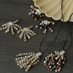 Zebra Stone Tassel Earrings - floysun